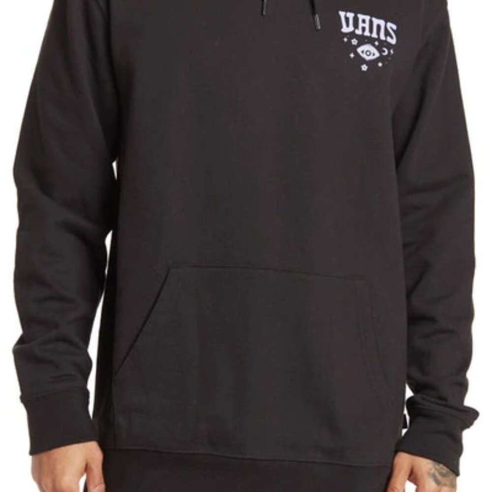 Venice Rose Pullover Fleece Hoodie In Black